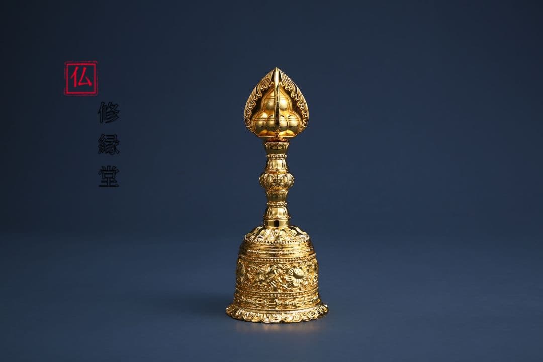 【修縁堂】密教法具 真言宗 法器 炎の宝珠鈴 寺院用仏具