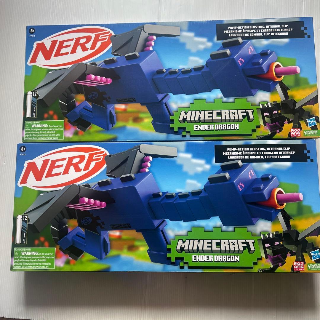 新品2箱⭐️x'masお誕生日兄弟マインクラフト　エンダーマン　ナーフ銃おもちゃ