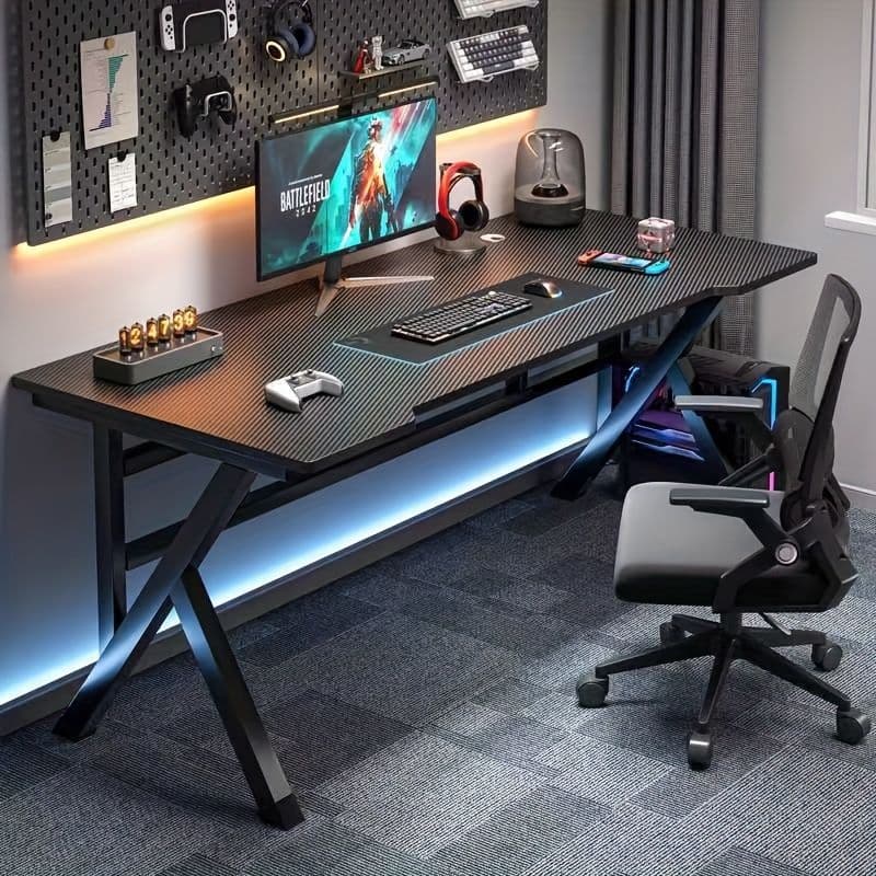 120CM 家庭用モダンデスク 組立簡単 学生ゲーマー向け スタイリッシュ