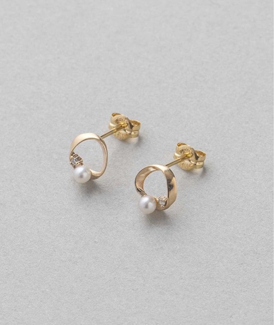 ete ピアス K10YG 771339 イエローゴールド 美品