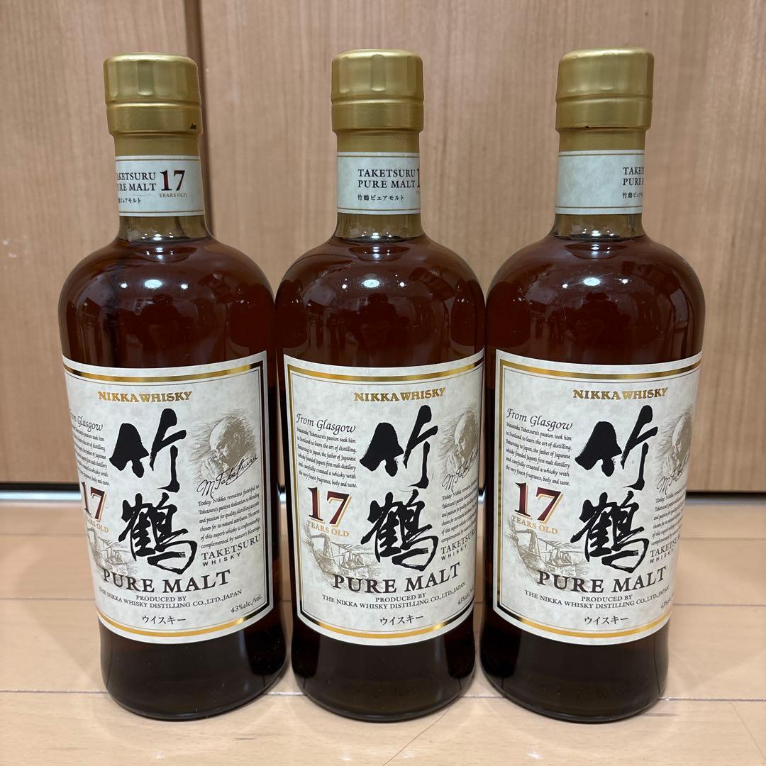 NIKKA 竹鶴 17年 ピュアモルト 3本セット