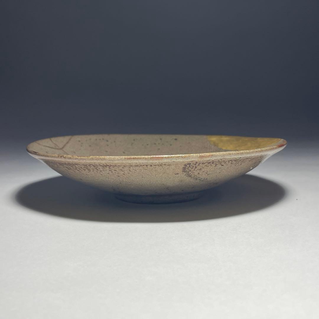 ◆素晴らしい金継ぎ 古唐津平茶碗 無地 伝世 桃山時代〜江戸時代初期 茶道具◆