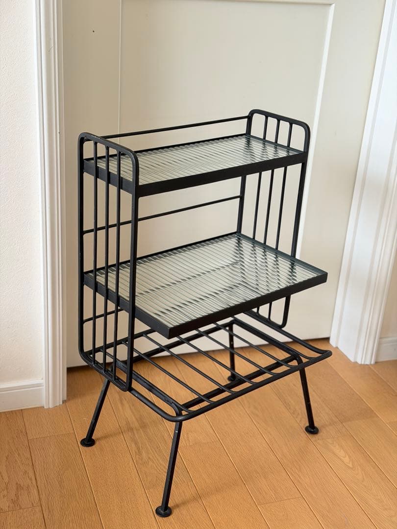 【unico】アイアン×ガラスのサイドテーブル