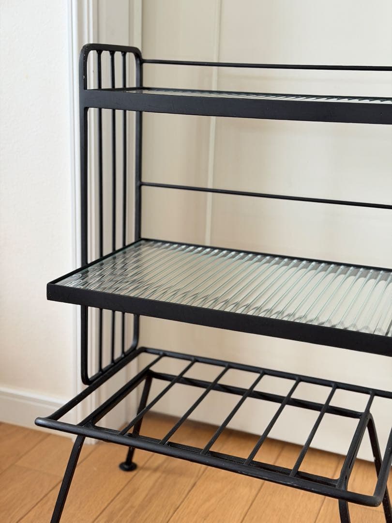 【unico】アイアン×ガラスのサイドテーブル