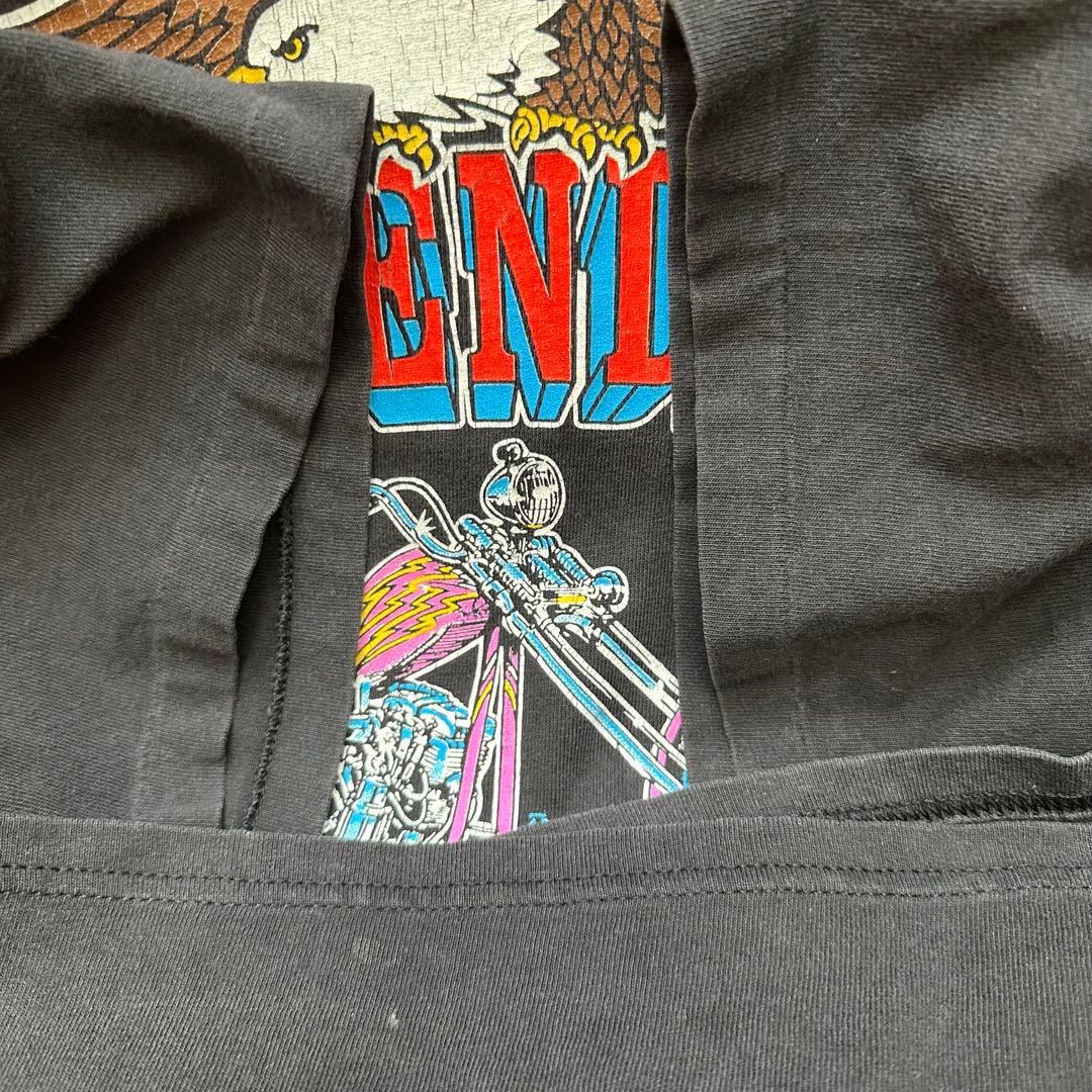 【90sモーターサイクル】ハーレーダビッドソン　Tシャツ　両面プリント　XL　黒