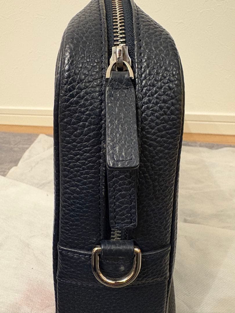 レザー ビジネスバッグ ネイビー