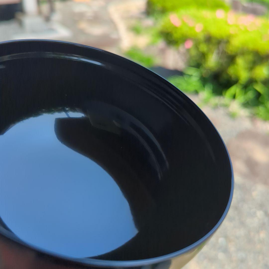 京都美術　漆芸作家　作家もの　山中漆器　草花絵変わり　雑煮椀　吸物椀　黒　5客揃