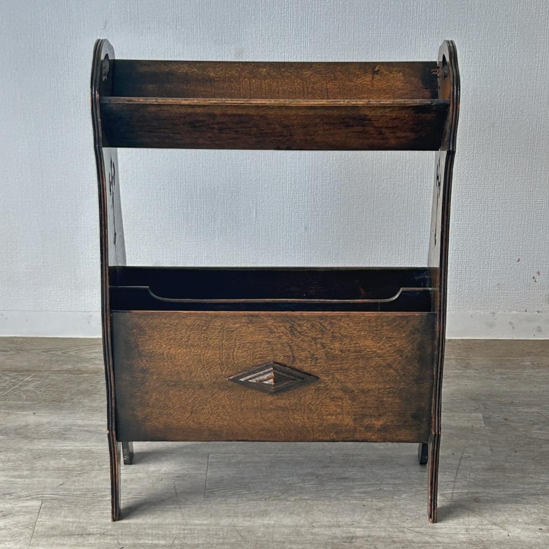 イギリス アンティーク家具 マガジンラック　本立て 1930年頃 734A