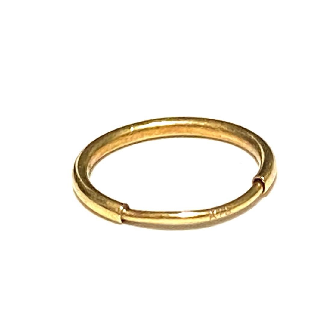 18k フープピアス 1cm ペア