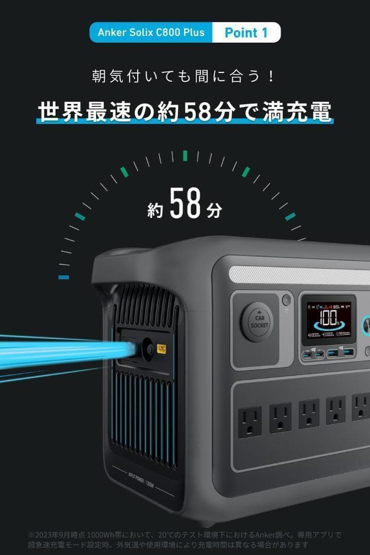 新品 anker c800 Plus ポータブル電源 768Wh 最大1600W