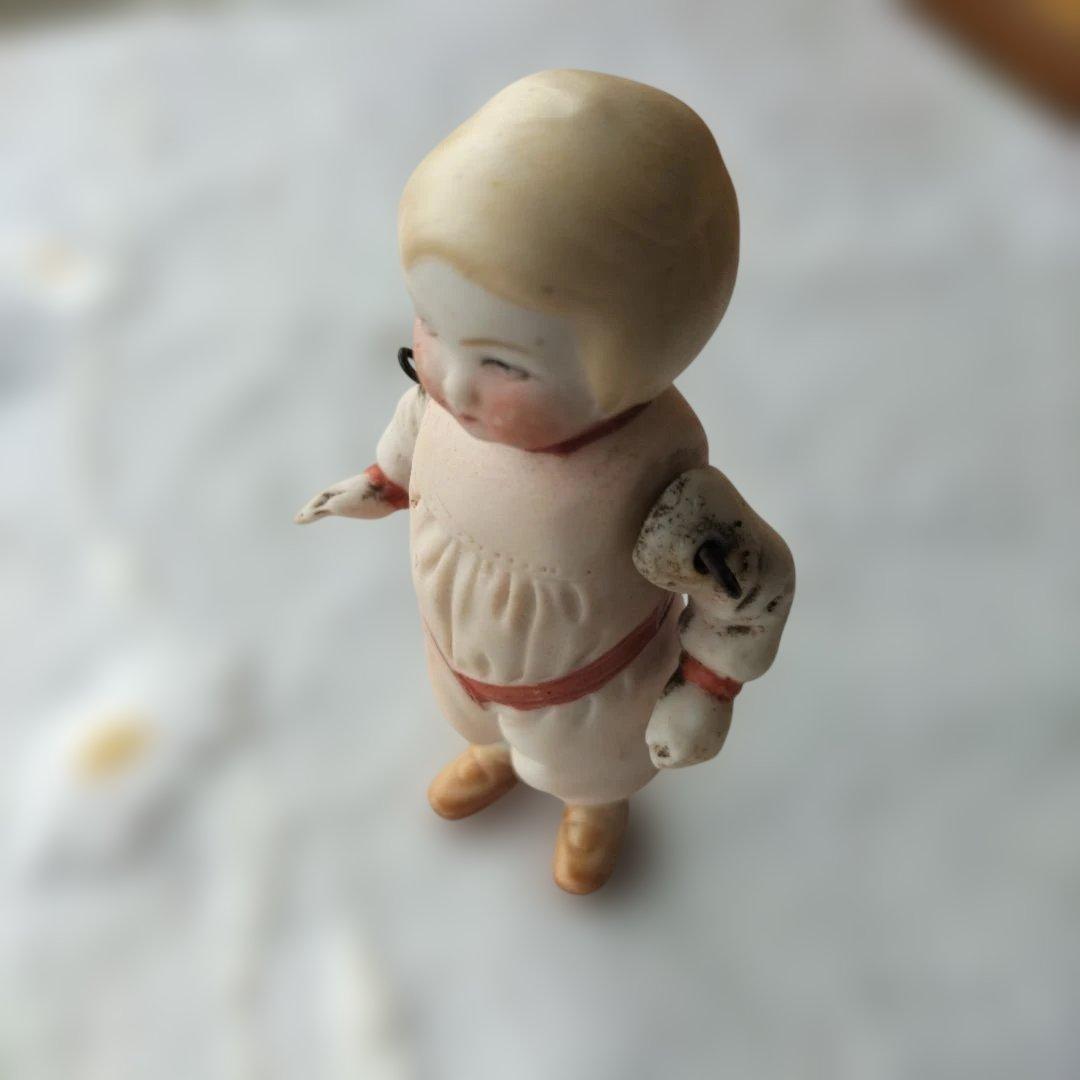 ドイツ　ビンテージ　ビスクドール　男の子　身長8.8cm HERTWIG？