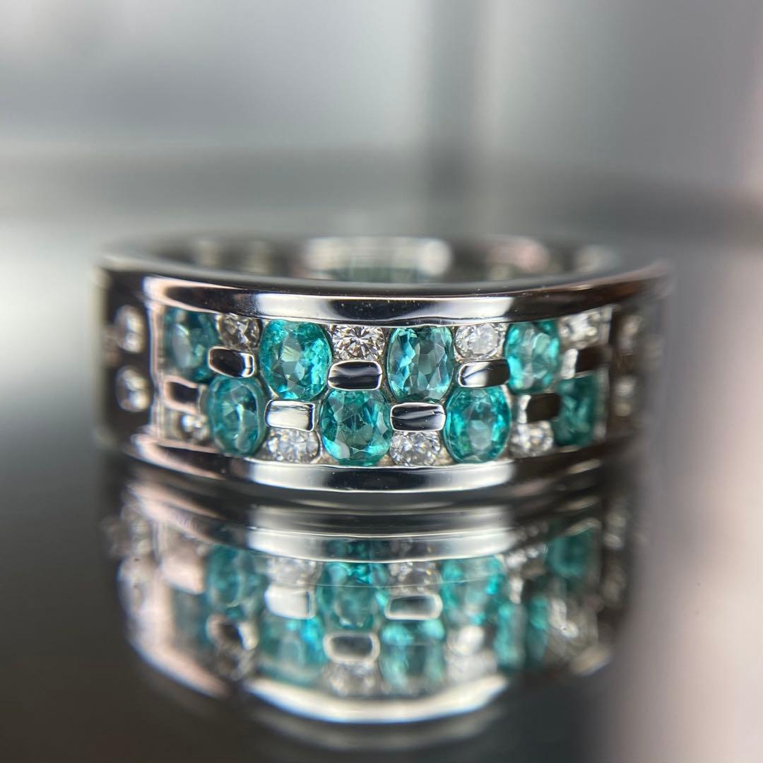 『専用です』天然パライバトルマリン ダイヤモンド 計0.67ct 中宝研ブラジル