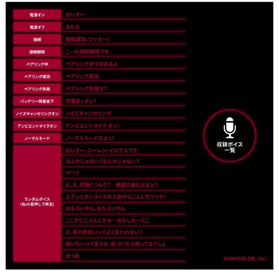 AVIOT ワイヤレスイヤホン にじさんじ ローレン・イロアス