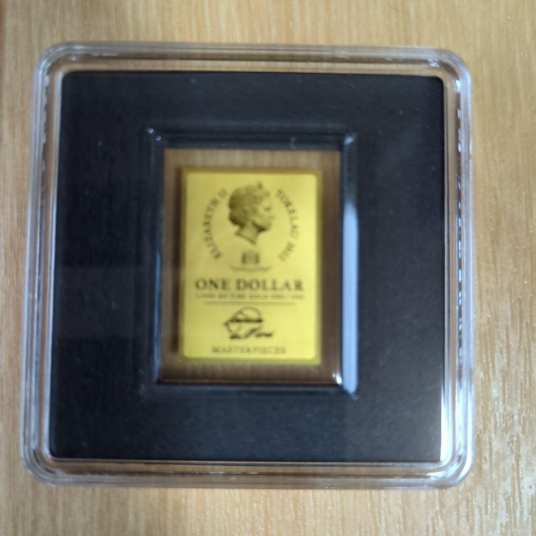 【希少　資産】純金 レオナルド・ダ・ヴィンチ 名画 自画像 カラー 金貨