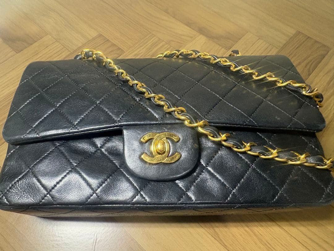 シャネル CHANEL ショルダーバッグ マトラッセ 25 Wチェーン