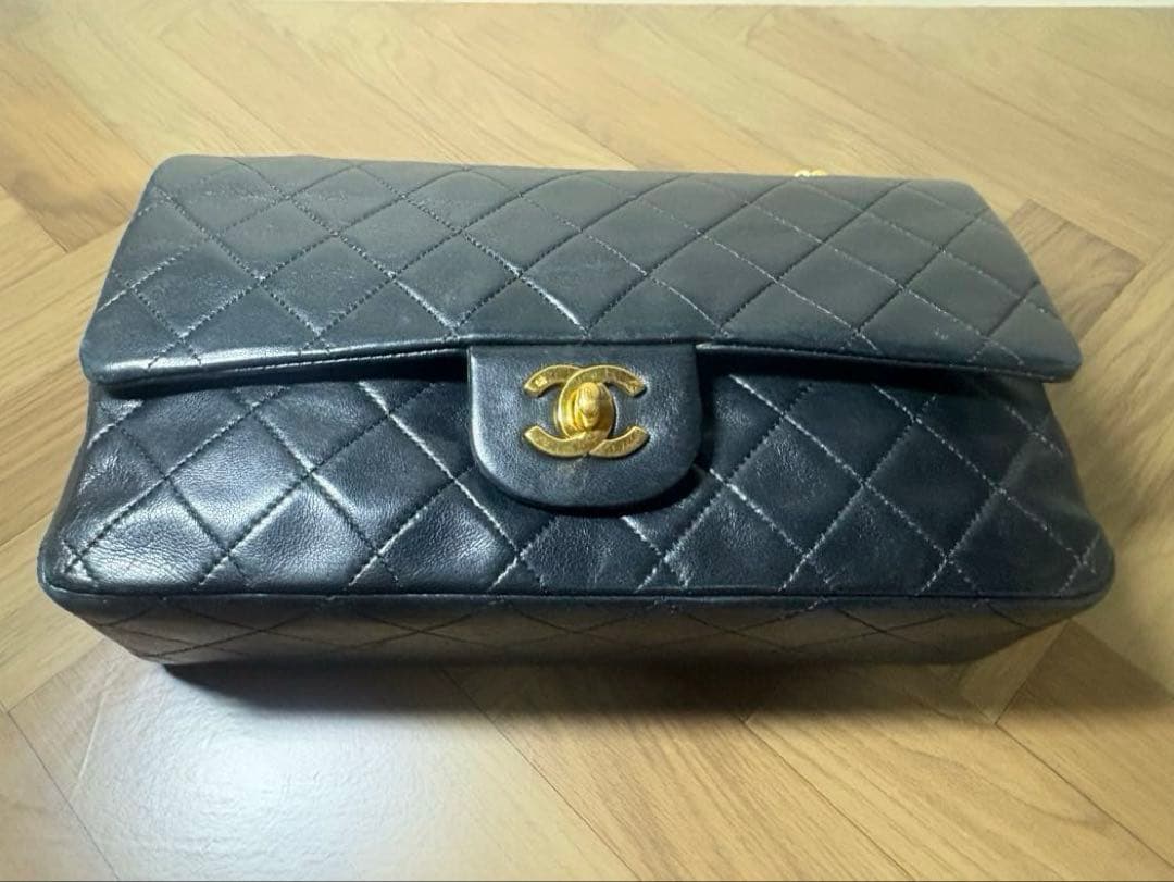 シャネル CHANEL ショルダーバッグ マトラッセ 25 Wチェーン