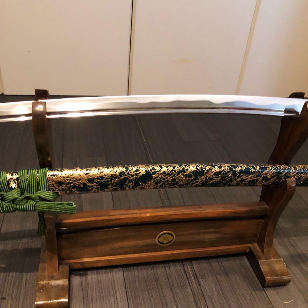 専用　高級模造刀　樋入り刀身　緑金拵え　亜合金刀身