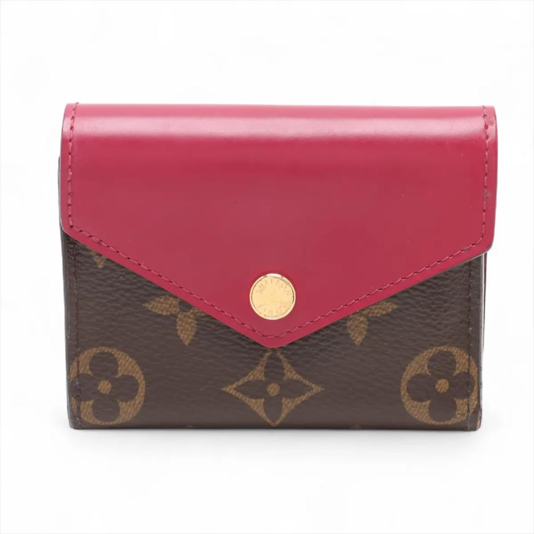 【新品同様】ルイヴィトン モノグラム ポルトフォイユゾエ フューシャ ウォレット