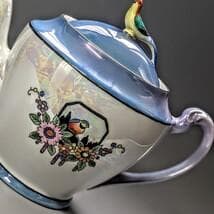オールドノリタケ アールデコ期大銘品 シリルシー鳥フィギュリン摘ティーポット