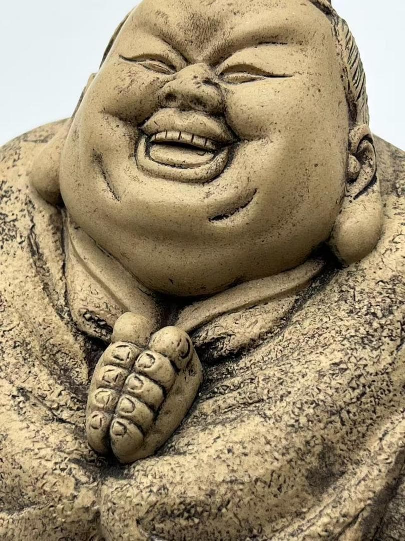 民国 紫砂布袋和尚 置物　茶道具　骨董品　唐物 中国古美術(F-178)