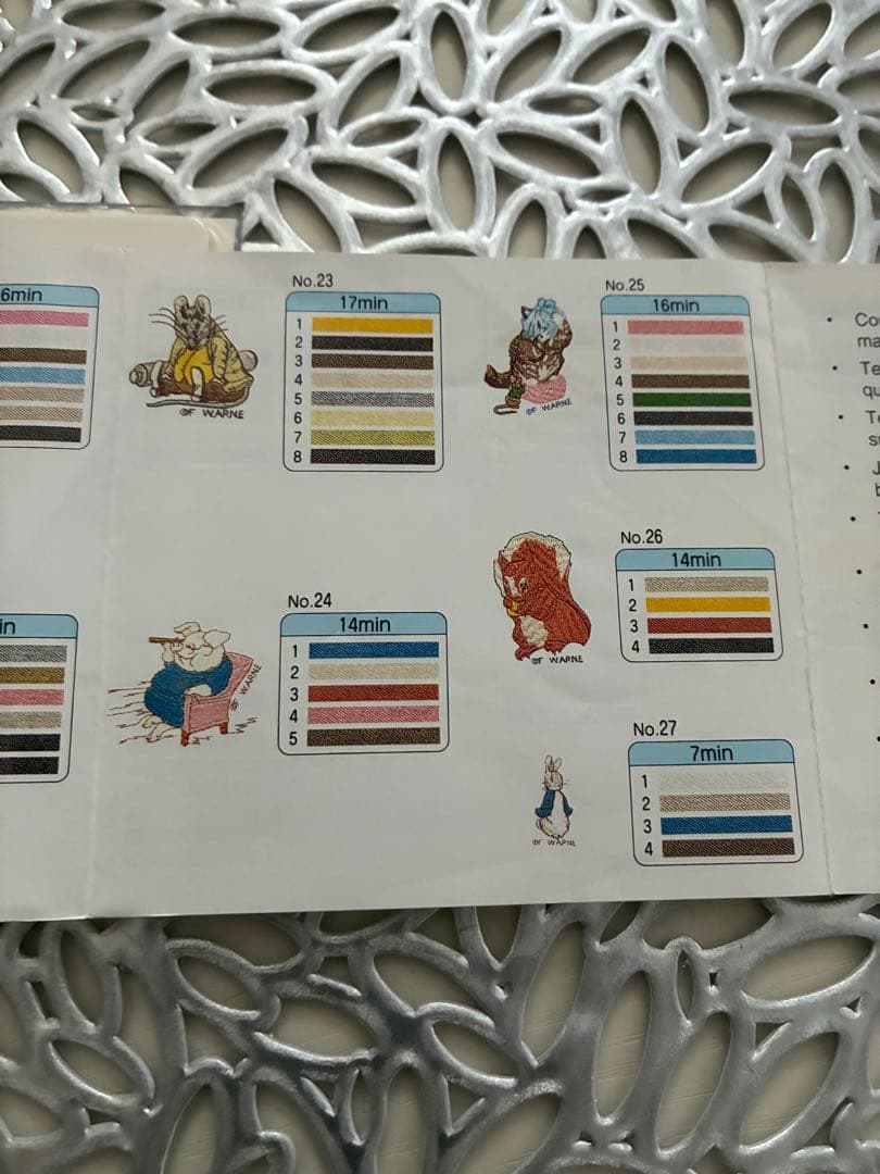 【激レア】ブラザー対応 ピーターラビット刺繍カード