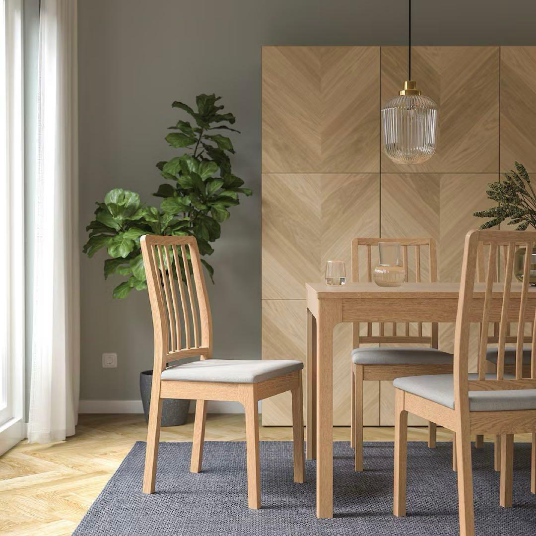 【極美品】IKEA EKEDALEN 伸長式テーブル　チェア×2脚　セット