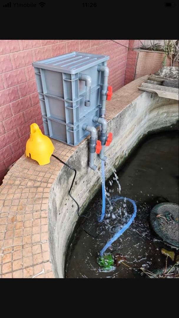 45wポンプ付き三段式濾過装置大型 沈殿物理生物一体型濾過外部式 濾過器水槽濾過