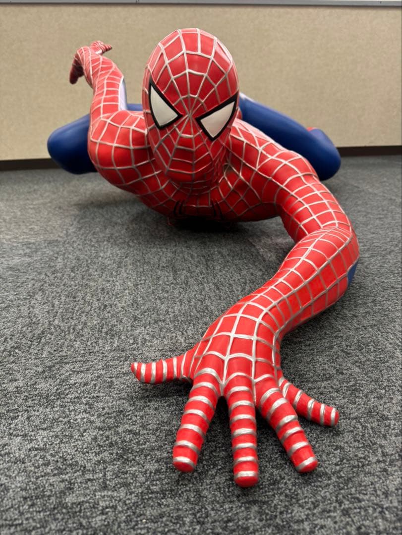 鈴木(中古品) 壁用　スパイダーマン　フィギュアビッグ　等身大フィギュア