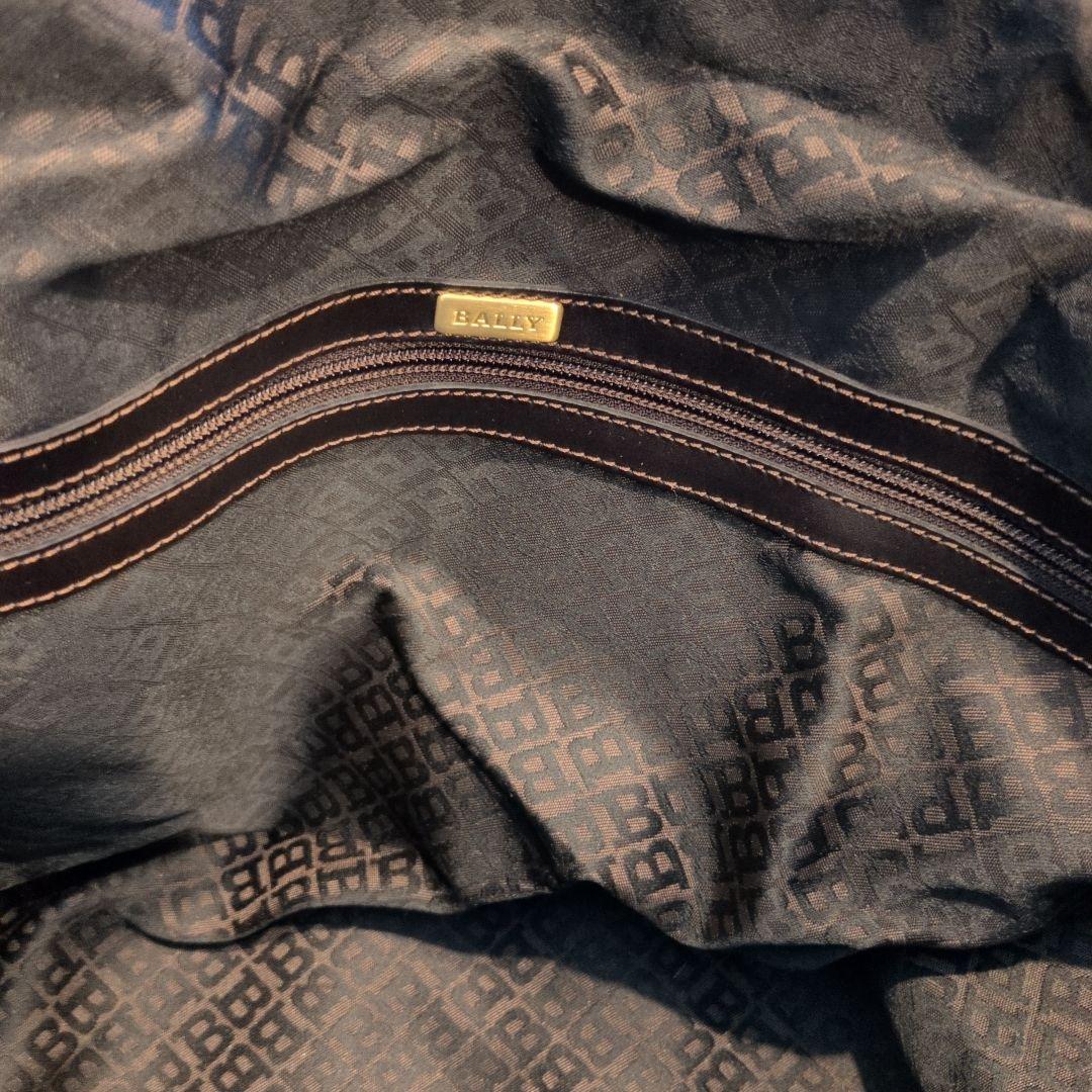 【美品】BALLY バリー ダークブラウン ボストンバッグ 2WAY シボ革