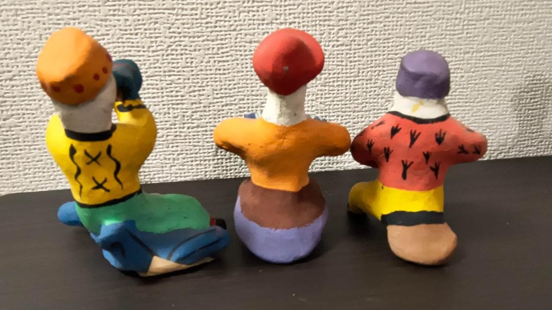 旧ソ　伝統工芸品　民芸品　ディムカヴァ・ディムコヴォ 土人形　楽器弾き人形