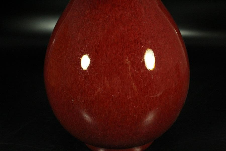 中国美術 釉裏紅 瓶 美品(K-HA504)