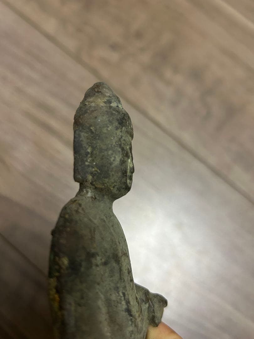 新羅金銅仏如来立像（統一新羅時代） 古銅製
