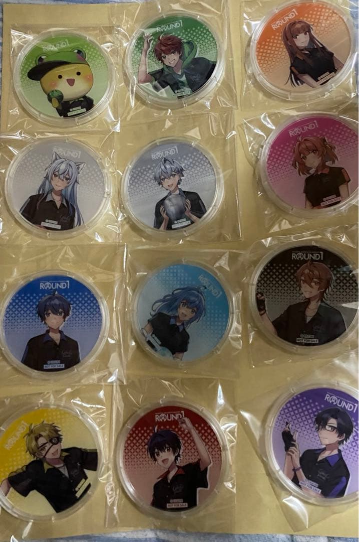 カラフルピーチ　ラウンドワン　アクリルコースタ