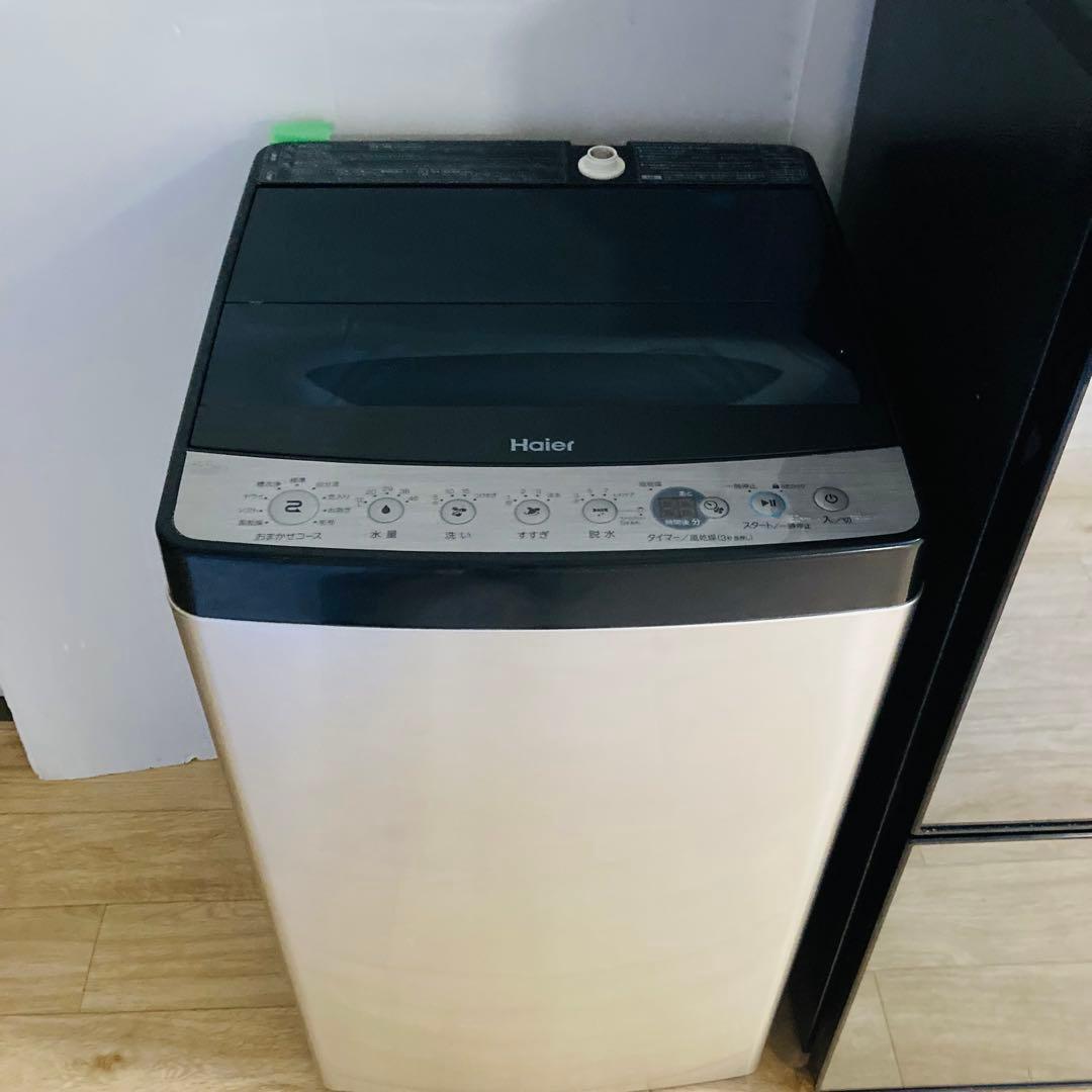 カッコイイガラストップ冷蔵庫の一人暮らし家電セット❗️大阪、大阪近郊配送　AB