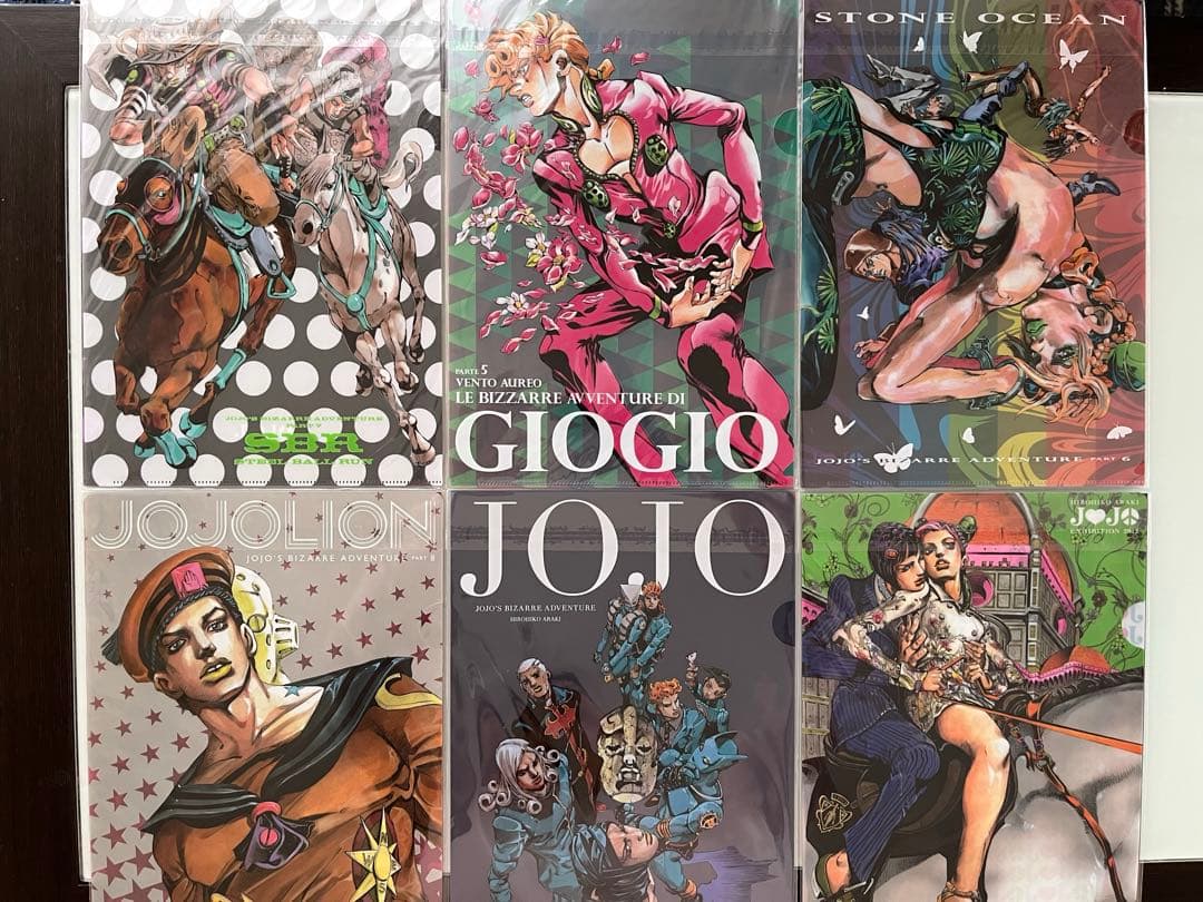 ジョジョの奇妙な冒険 クリアファイル 全6枚セット　ジョジョ展