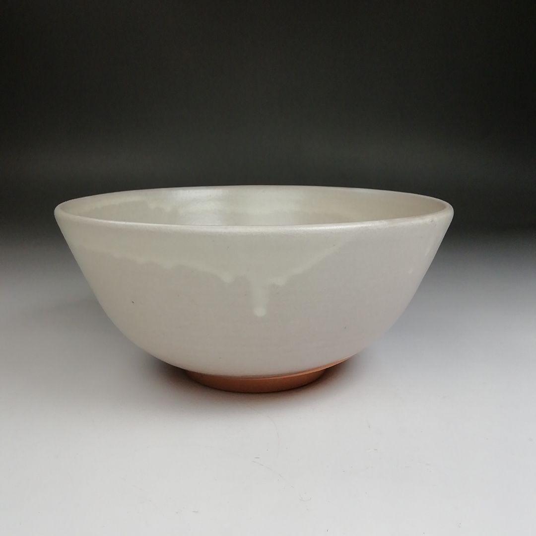 Ｓ８８０　茶碗　『粉引手　茶碗』『伊東慶 作』　共箱　抹茶碗　茶道具