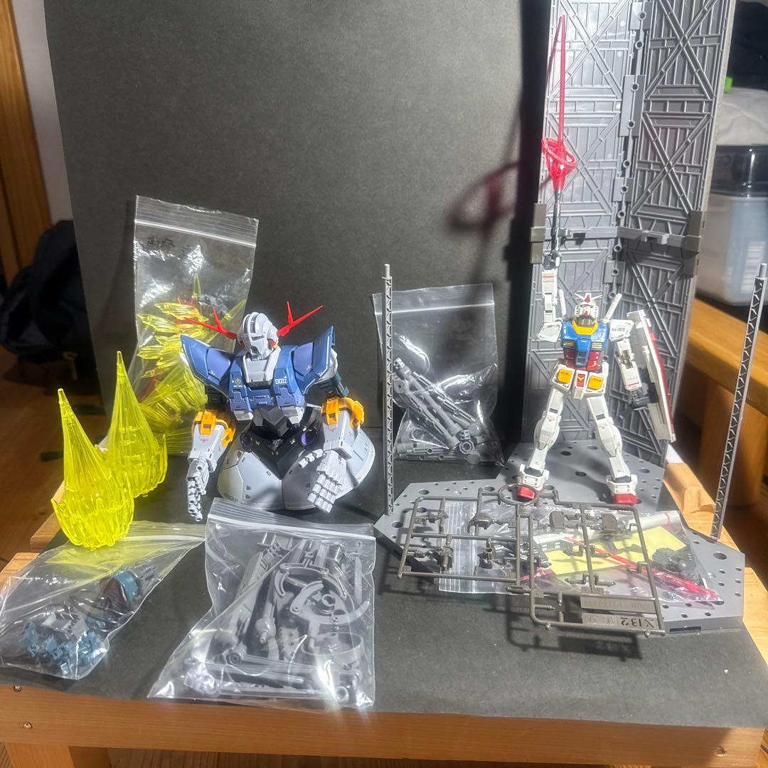 RG ジオング➕RGガンダム MS-06S 社外エフェクトパーツ付き