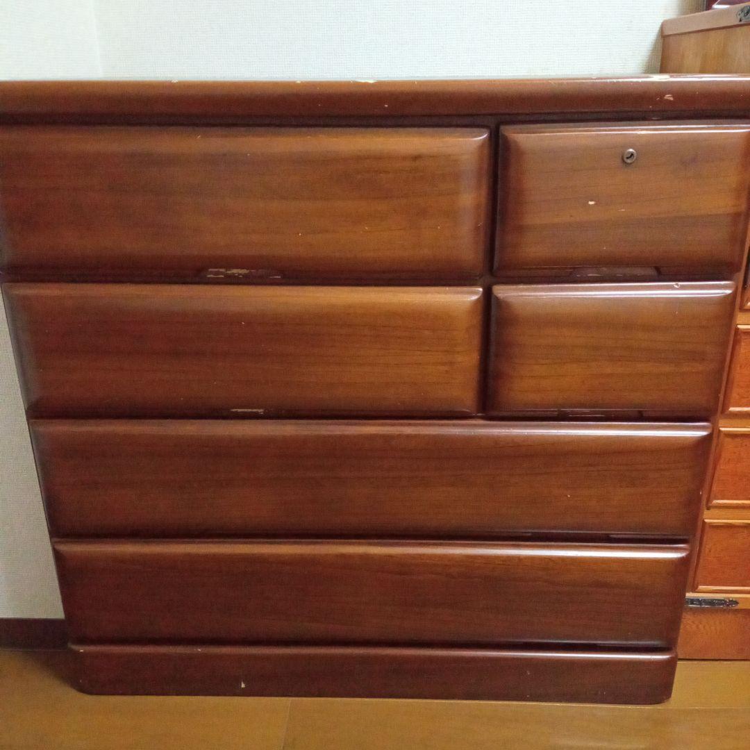 木製ブラウンタンス 5引き出し