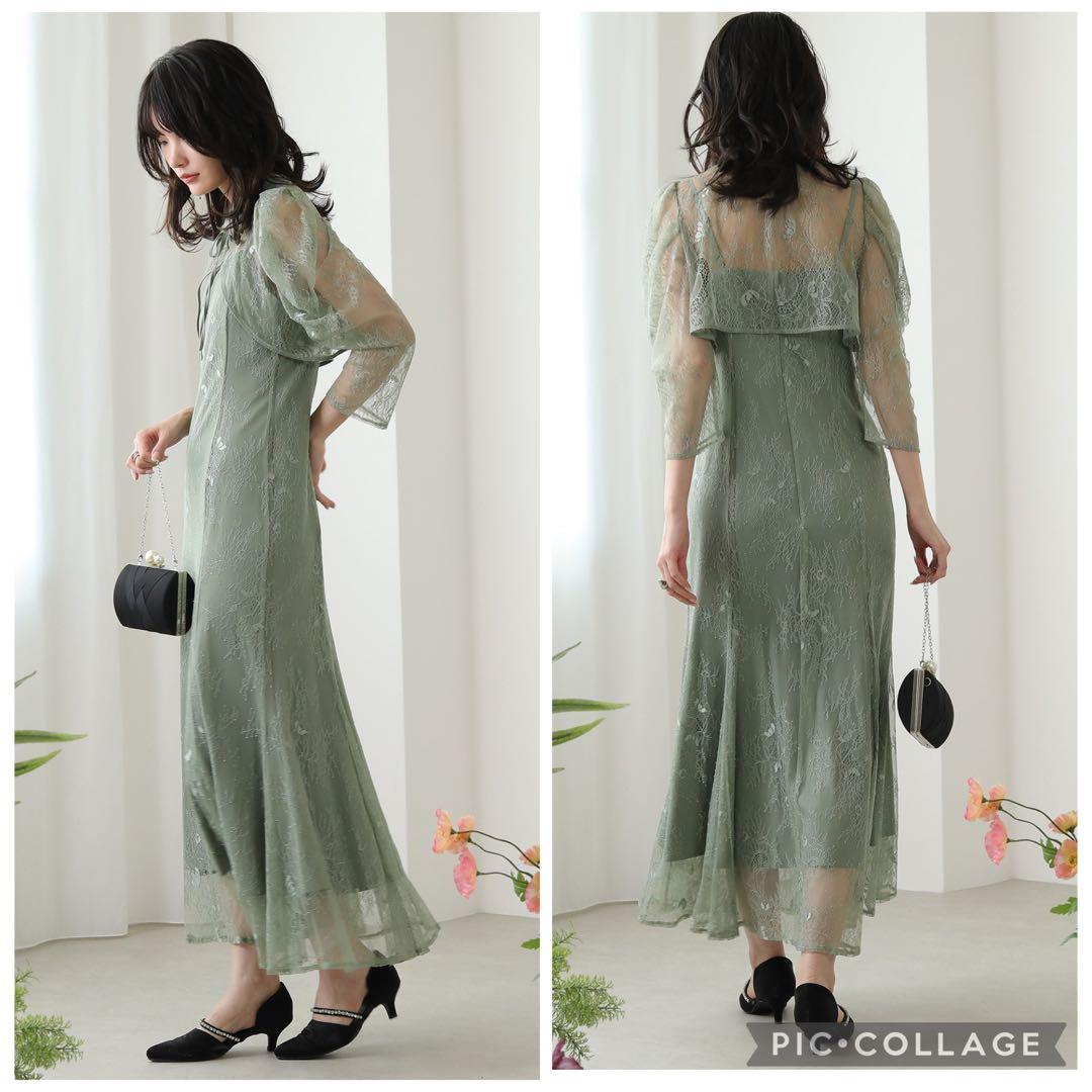 美品　人気　カナ　3way レースボレロセット フレア パーティー ドレス M