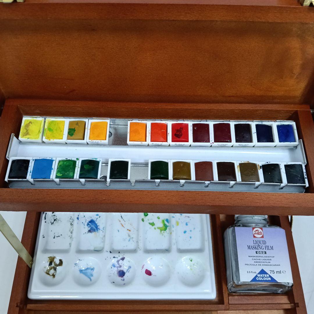 Rembrandt 絵具セット 木製ケース付き　セット上109