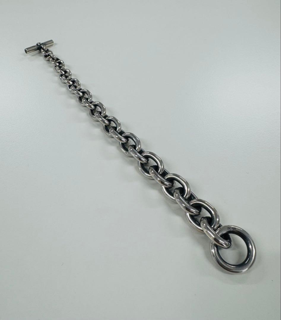 クレッシェンドブレスレット シルバー925 燻し加工