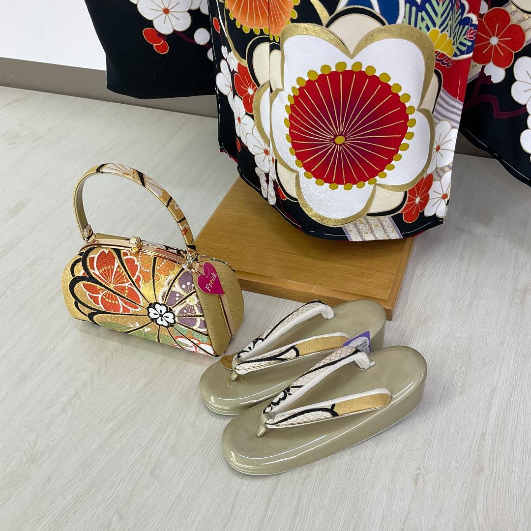 りんご　お振袖フルセット　新品オーダーメイド　ショール　ゾーリバッグ