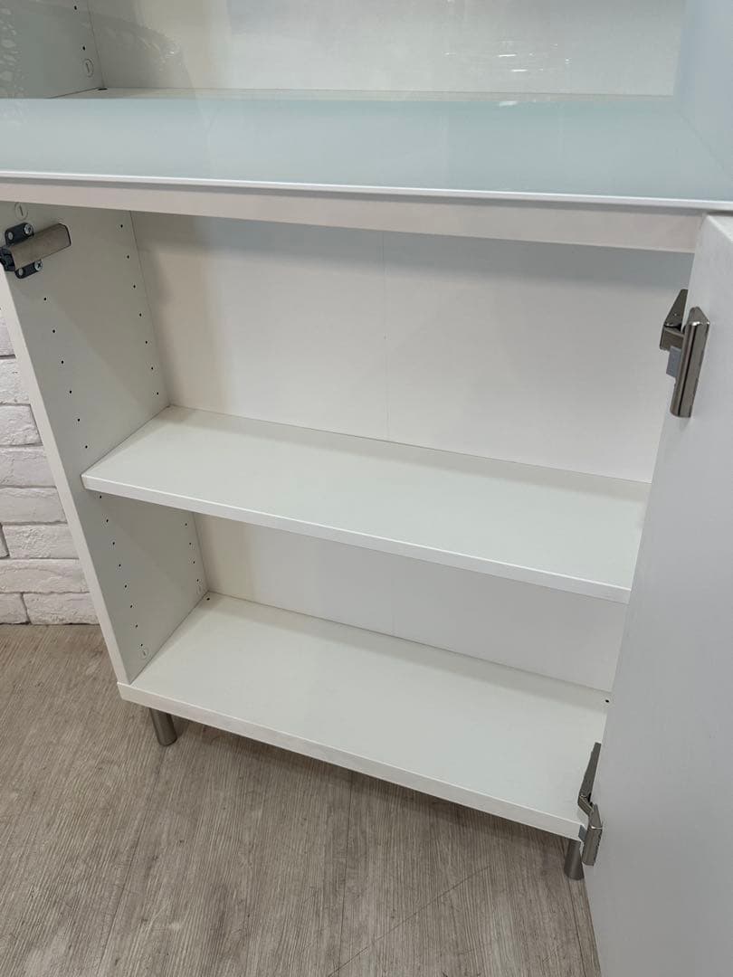 A 【東京都内23区配送無料】棚　収納　陳列　リビング　キッチン　食器棚　ガラス