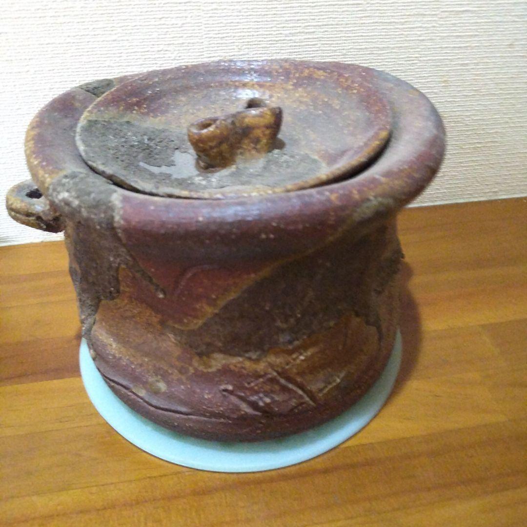 赤褐色 水指