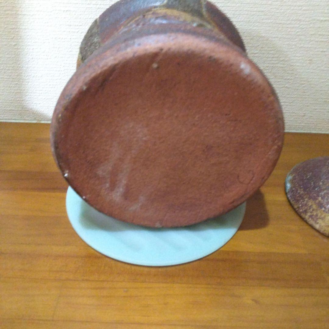 赤褐色 水指