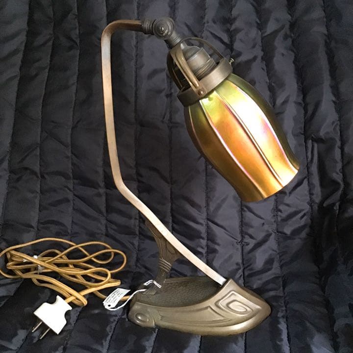 スチューベン　アンティーク　デスク　ランプ　ビンテージ　ライト　アールデコ