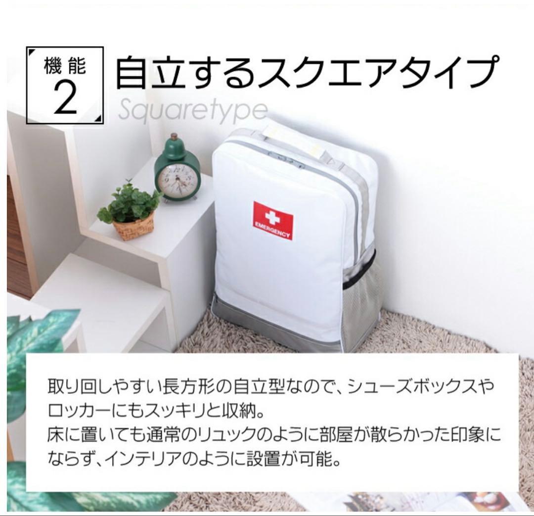 非常持出袋 plus+ 防災リュックのみ 大容量17L 迷彩シルバー 防炎 防水