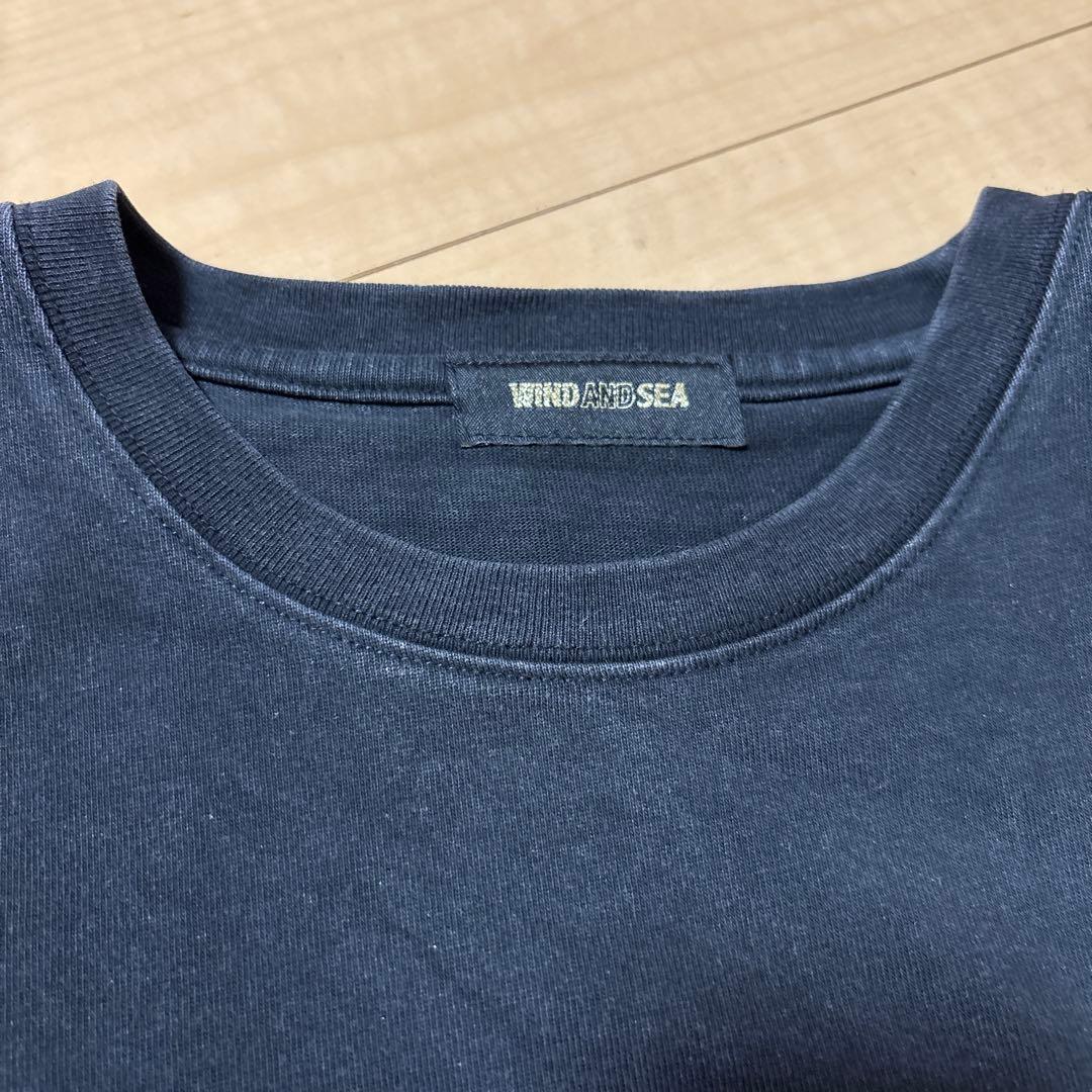 Windandsea SEA ロンT ヴィンテージ加工XLサイズ ブラック 古着
