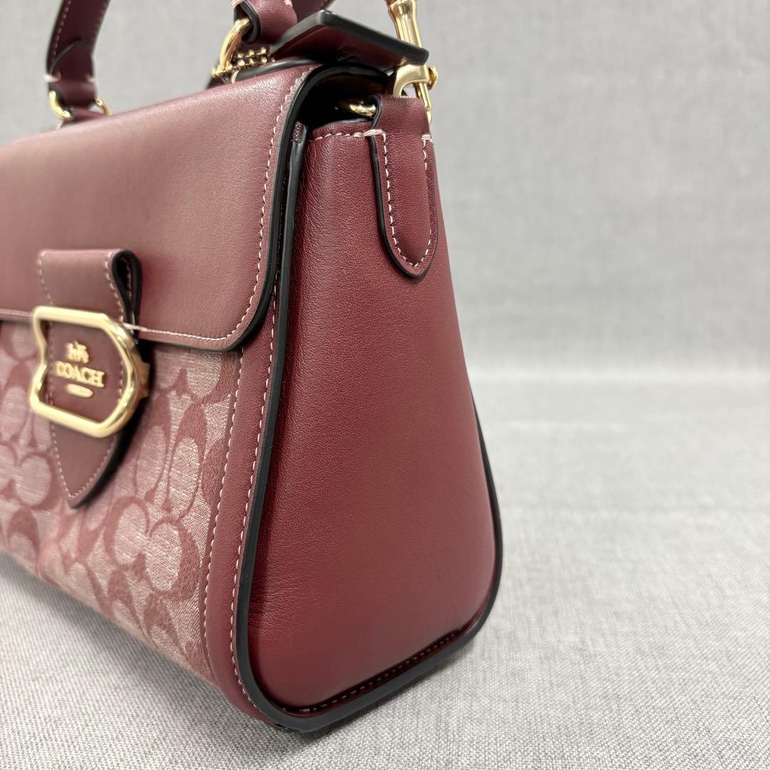 美品 COACH コーチ ハンドバッグ モーガン ショルダーバッグ シグネチャー
