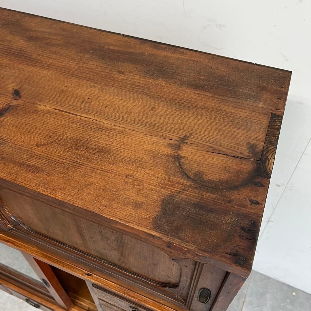 アンティーク ガラス 戸棚 キャビネット 飾り棚 昭和レトロ z500